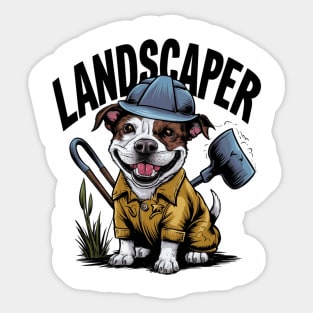 landscaper dog Sticker